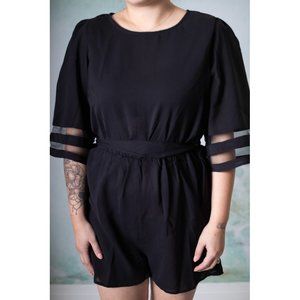 Black tie romper